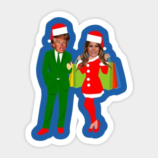 christmas donald trump melania santa trump Sticker